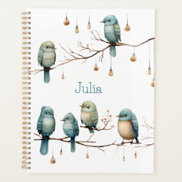 Whimsical Birds on Branches Tijdloze Elegantie Planner