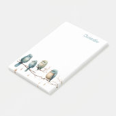 Whimsical Birds on Branches Tijdloze Elegantie Post-it® Notes (Schuin)