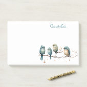 Whimsical Birds on Branches Tijdloze Elegantie Post-it® Notes (Op bureau)
