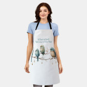 Whimsical Birds on Branches Tijdloze Elegantie Schort (Gedragen)