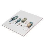 Whimsical Birds on Branches Tijdloze Elegantie Tegeltje (Zijkant)