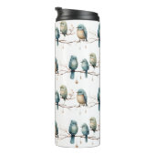 Whimsical Birds on Branches Tijdloze Elegantie Thermosbeker (Geroteerd rechts)