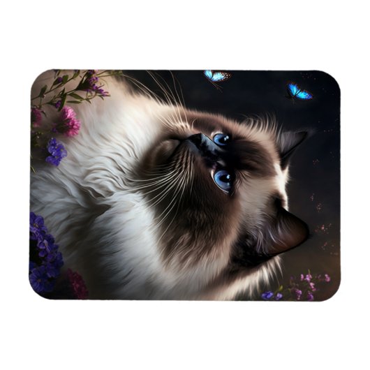 Whimsical Birman Cat Flexible Magnet Magneet (Horizontaal)