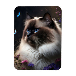 Whimsical Birman Cat Flexible Magnet Magneet