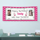 Whimsical Birthday Banner met de foto van het kind (Beurs)