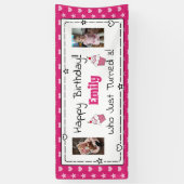 Whimsical Birthday Banner met de foto van het kind (Verticaal)