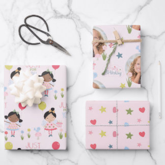 Whimsical Birthday fairy roze gepersonaliseerde Wr Inpakpapier Vel