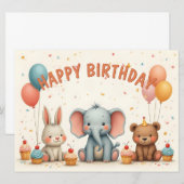 Whimsical Birthday Friends Gather Here (Voorkant / Achterkant)