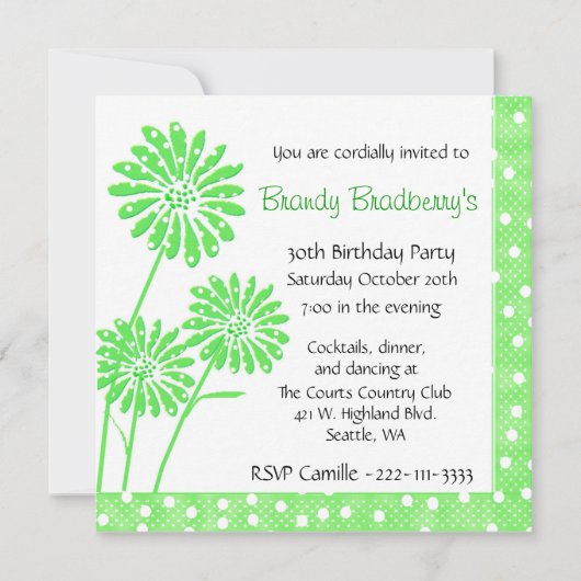 Whimsical Birthday Invitation Kaart (Voorkant)
