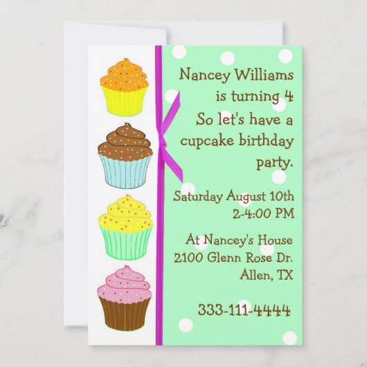 Whimsical Birthday Invitation Kaart (Voorkant)
