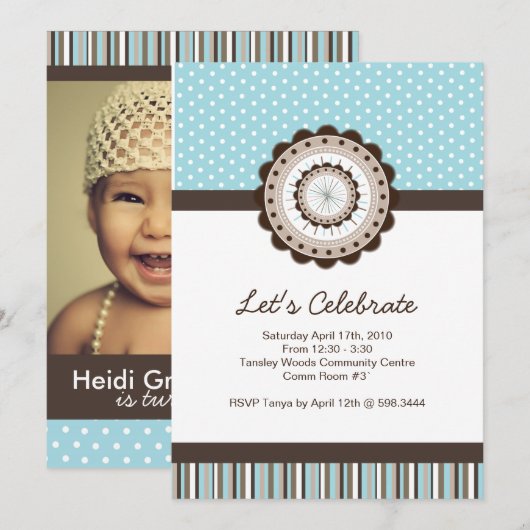 Whimsical Birthday Party Invitation - TBA WINNER Kaart (Voorkant / Achterkant)