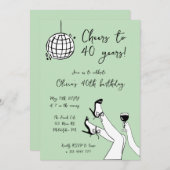 Whimsical Birthday Party uitnodiging (Voorkant / Achterkant)