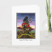 Whimsical Birthday Scottie Bagpipes Wenskaart Kaart (Voorkant)
