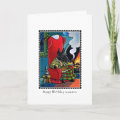 Whimsical Birthday Scottie Gevouwen Wenskaart Kaart (Voorkant)