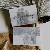 Whimsical Black Blessings 2 Horizontale foto's Feestdagenkaart