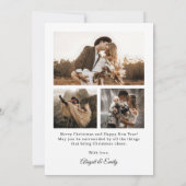 Whimsical Black Bow Kerstboom Foto Lijst Feestdagenkaart (Achterkant)