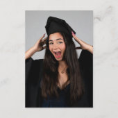 Whimsical Black Bow QR Code College Fund Informatiekaartje (Achterkant)