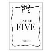 Whimsical Black Bow Tie Monogram Wedding Kaart (Achterkant)