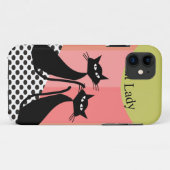 Whimsical Black Cat Art Case-Mate iPhone Case (Achterkant (horizontaal))