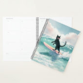 Whimsical Black Cat Beach Planner (Display)