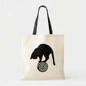 Whimsical Black Cat Canvas tas (Voorkant)