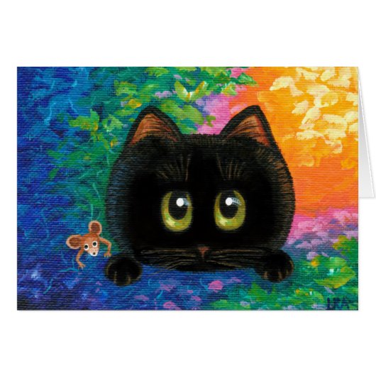 Whimsical Black Cat Creationarts (Voorkant Horizontaal)