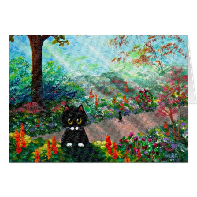 Whimsical Black Cat Creationarts (Voorkant Horizontaal)