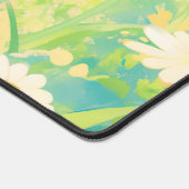 Whimsical Black Cat Daisy Meadow Teal Sky Bureaumat (Hoek)