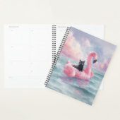 Whimsical Black Cat Flamingo Float Planner (Display)