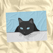 Whimsical Black Cat Fleece Deken