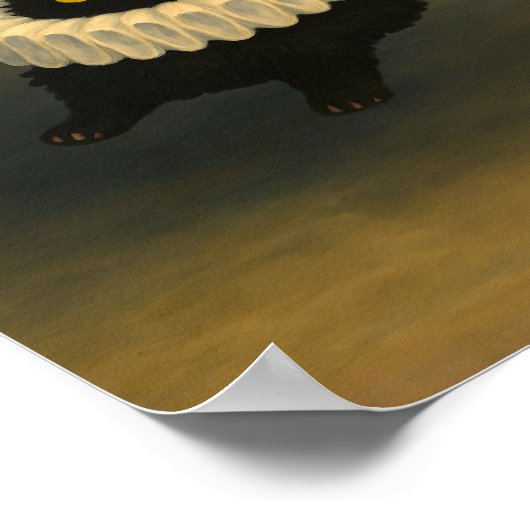 Whimsical Black Cat Ghibli Style Poster (Hoek)