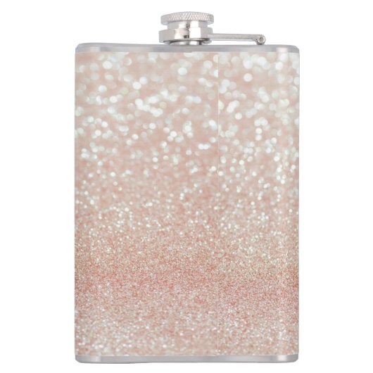 Whimsical Black Cat Glittery Wake up and make-up Heupfles (Achterkant)