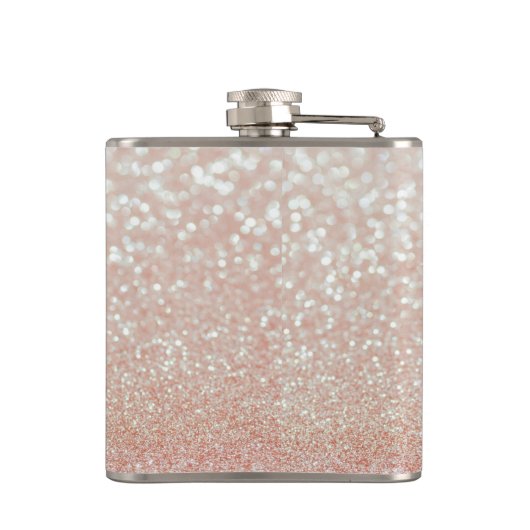 Whimsical Black Cat Glittery Wake up and make-up Heupfles (Achterkant)