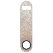 Whimsical Black Cat Glittery Wake up and make-up Speed Flessenopener (Achterkant)