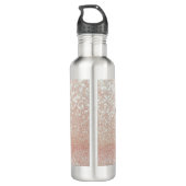 Whimsical Black Cat Glittery Wake up and make-up Waterfles (Achterkant)