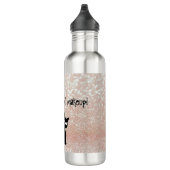 Whimsical Black Cat Glittery Wake up and make-up Waterfles (Rechts)