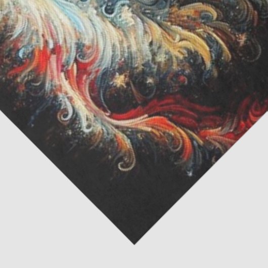 Whimsical Black Cat Santa Christmas Pet Decoupage Tissuepapier (Detail)