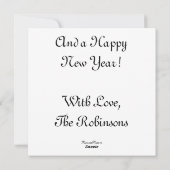 Whimsical Black Cat Santa Christmas Pet Seizoensge Feestdagenkaart (Achterkant)