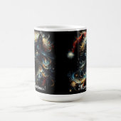 Whimsical Black Cat Santa Christmas Pet Seizoensge Koffiemok (Center)