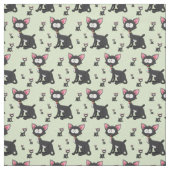 Whimsical Black Cats Stof (Swatch)
