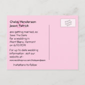 Whimsical Black Cats Wedden Save the Date Aankondigingskaart (Achterkant)