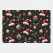 Whimsical Black Christmas Inpakpapier Vel (Voorkant 3)