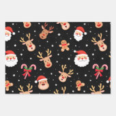 Whimsical Black Christmas Inpakpapier Vel (Voorkant)