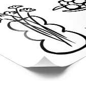 Whimsical Black Drawn Vrijgezellenfeest Welkomstbo Foto Afdruk (Hoek)