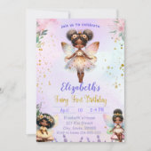 Whimsical Black eerste sprookjesachtige verjaardag Kaart (Voorkant)