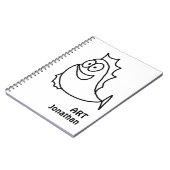 Whimsical Black en White Fish Notitieboek (Linkerzijde)