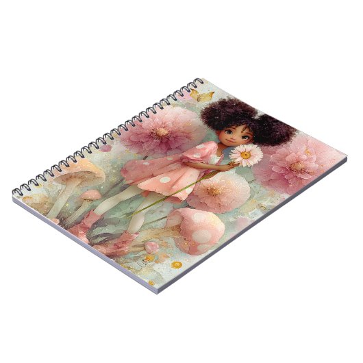 Whimsical Black Girl Art Notitieboek (Linkerzijde)