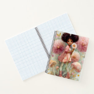 Whimsical Black Girl Art Notitieboek