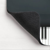 Whimsical Black Grand Piano, gepersonaliseerd Muismat (Hoek)