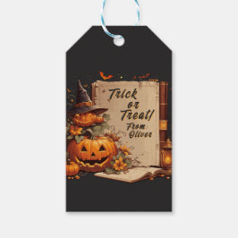 Whimsical Black Halloween Spooky Season Custom Cadeaulabel